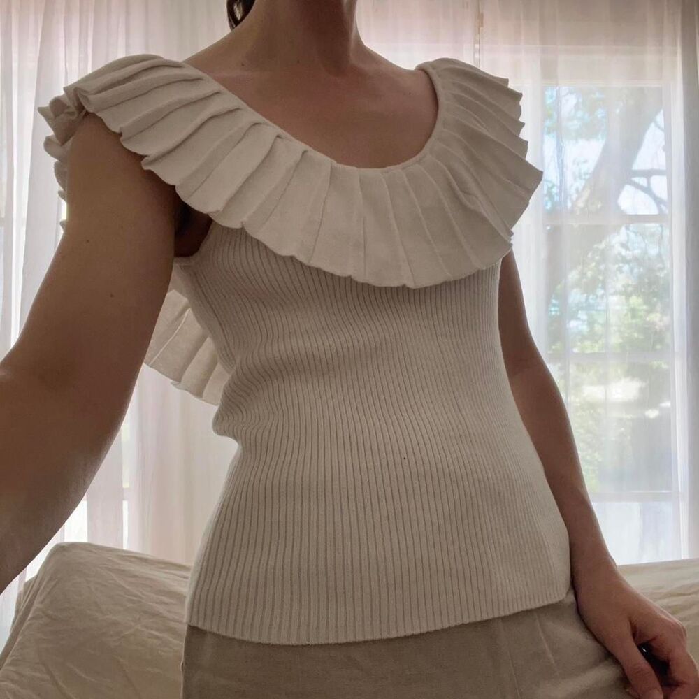 Hesperios Pleated Knit Top